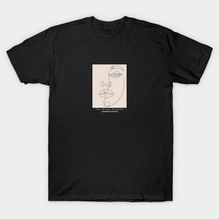 "The divine feminine" Line art minimalistic face T-Shirt